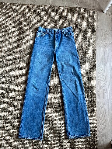 bershka mavi straight jean