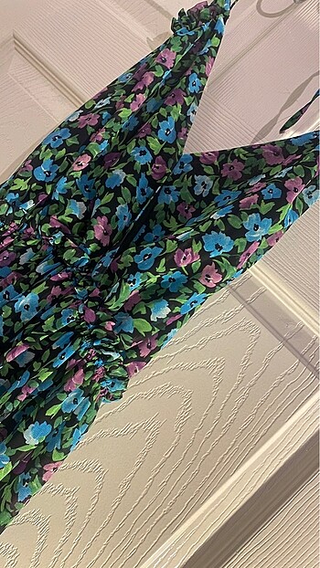 Zara Zara Tül Çiçekli Elbise