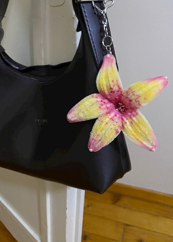 Sarı Boncuklu Bohem çanta charmı - Görsel 2