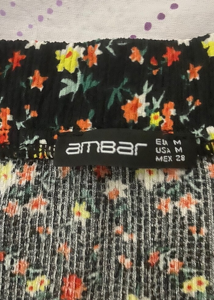 çiçek desenli etek - Görsel 2