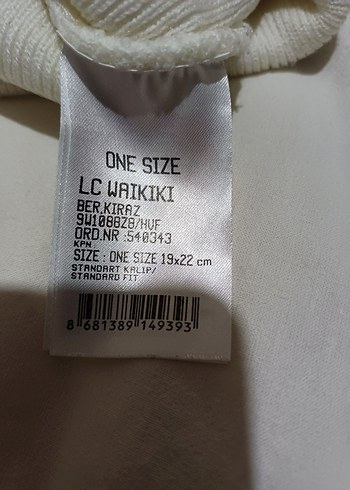  Beden lc waikiki Kadın Beyaz Örgü Bere