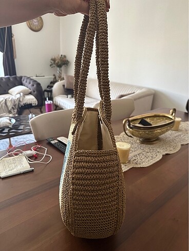 Stradivarius NAZAR BONCUĞU HASIR ÇANTANI