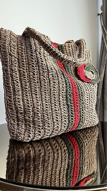 Şerit Model Örgü Çanta