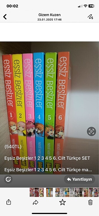 Eşsiz beşizler manga set