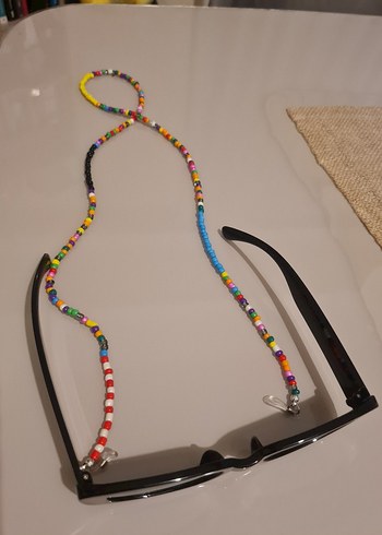 Renkli Boncuklu Uzun Gözlük İpi - Görsel 2
