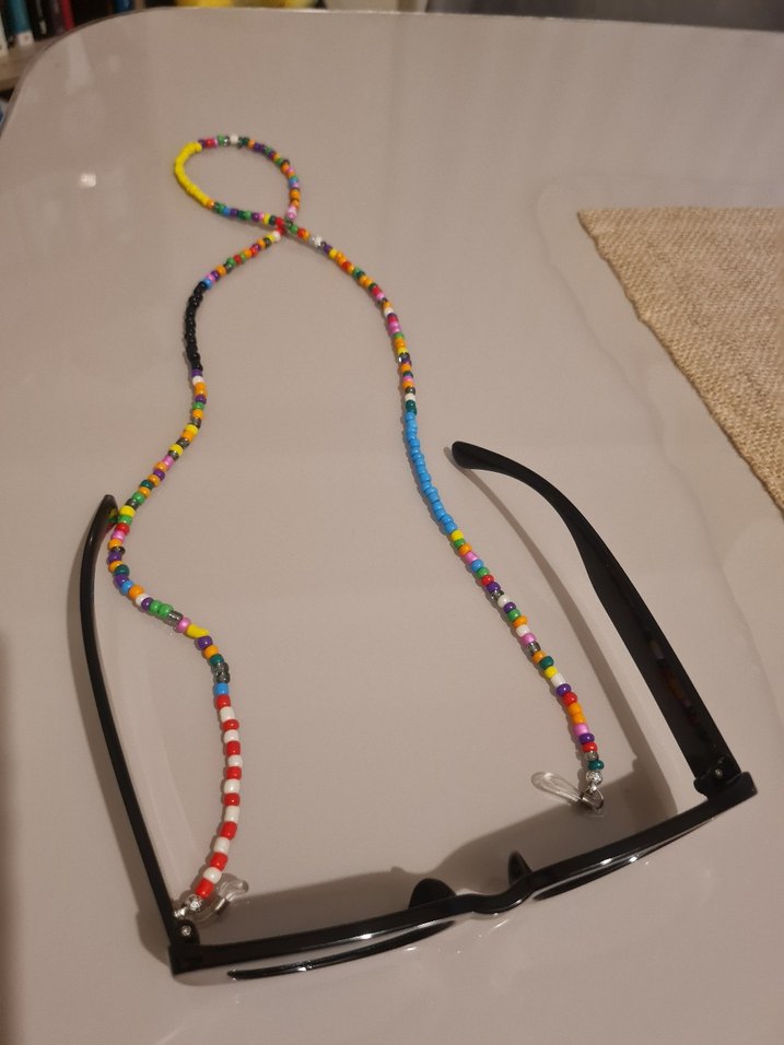 Renkli Boncuklu Uzun Gözlük İpi - Görsel 2