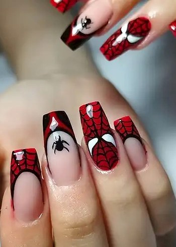 ÖRÜMCEK ADAM TAKMA TIRNAK - Görsel 2