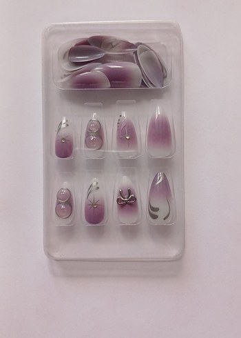 Pastel Mor Tırnak Süslemeleri - Görsel 2