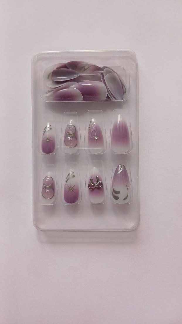Pastel Mor Tırnak Süslemeleri - Görsel 2