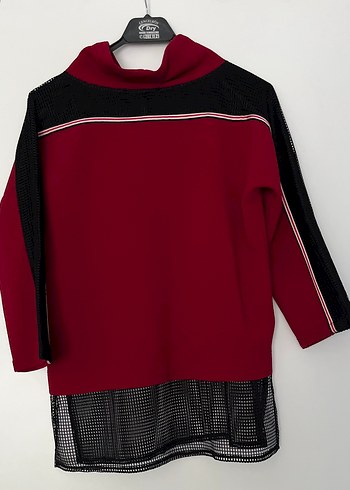 m Beden bordo Renk Garni File Detaylı Sweatshirt