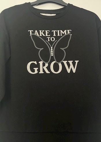 Lc Waikiki Kız Siyah Deri Görünümlü Pilili Sweatshirt Elbise - Görsel 3