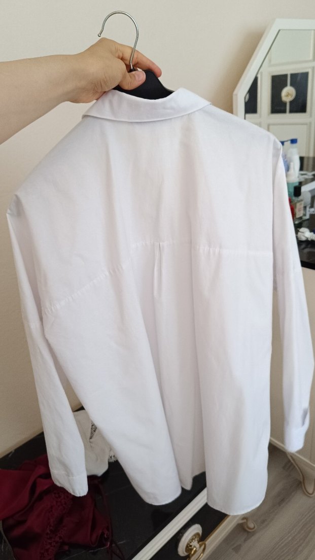 Beyaz Uzun Kollu Gömlek - Görsel 4