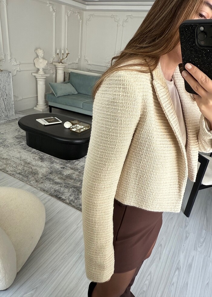 Zara crop ceket - Görsel 3