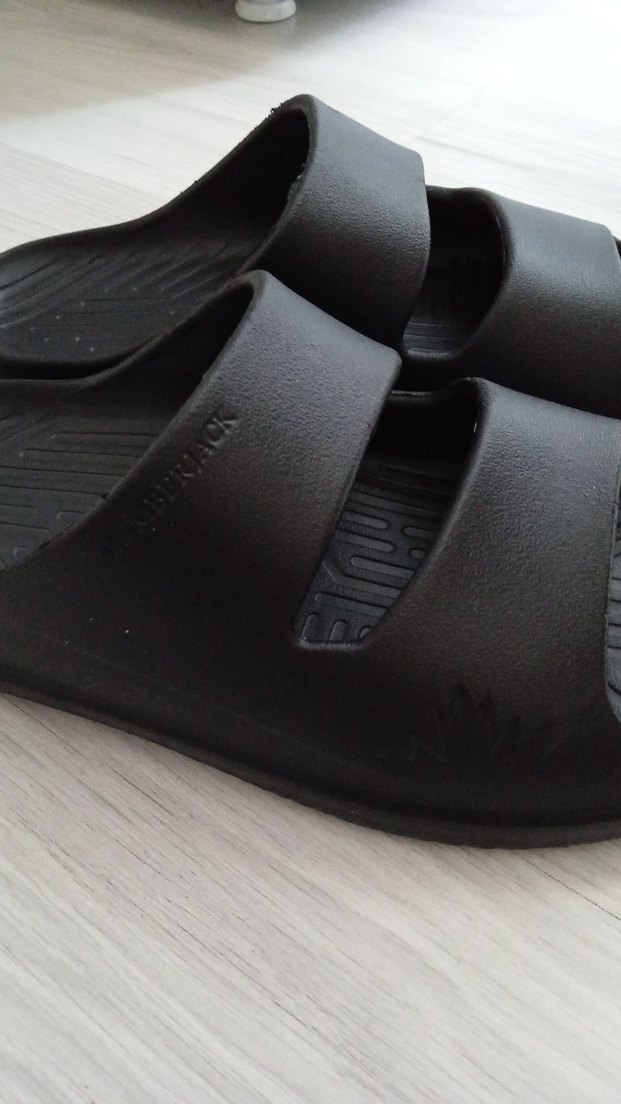 Siyah Erkek Kayışlı Kauçuk Terlik - Görsel 2