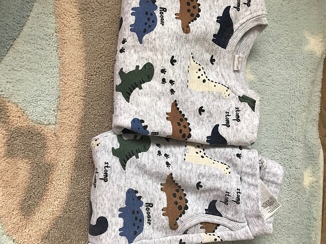 24-36 Ay Beden beyaz Renk H&M 2/3 yaş muflon pijama takımı