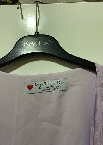 Uzun Lila Kadın hırka - Görsel 3