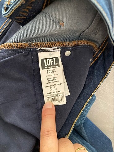 34 Beden lacivert Renk Loft erkek jeans pantolon