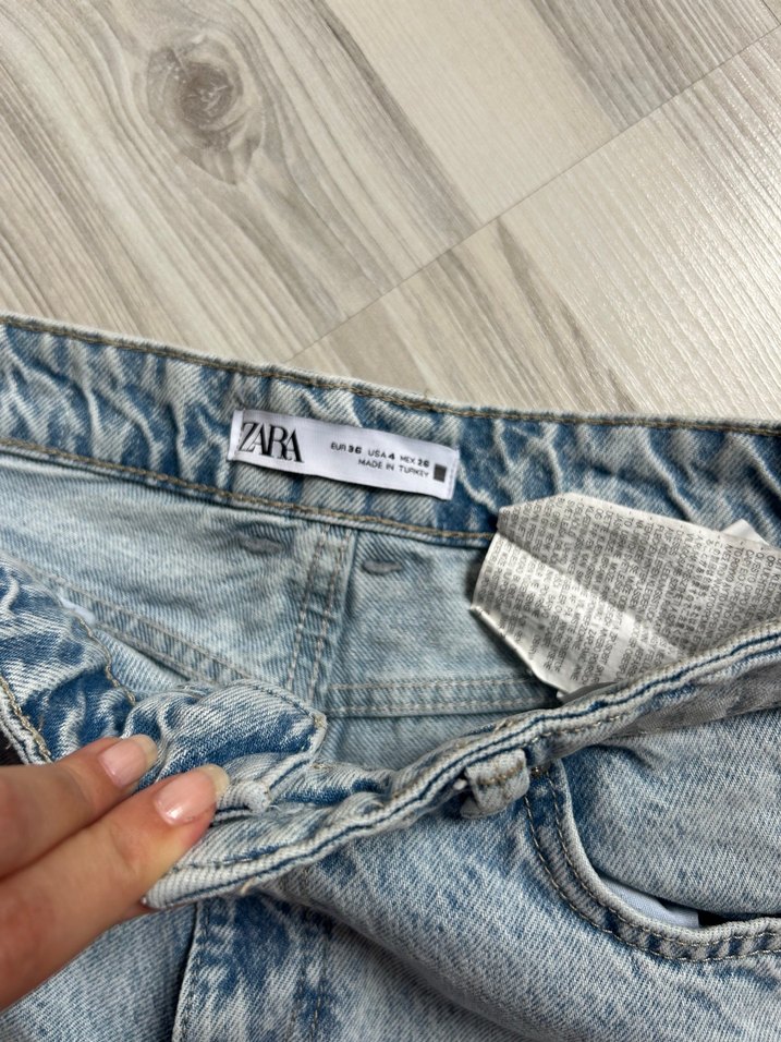 Zara Açık Mavi Rahat Kesim Denim Jean — görsel 3/5
