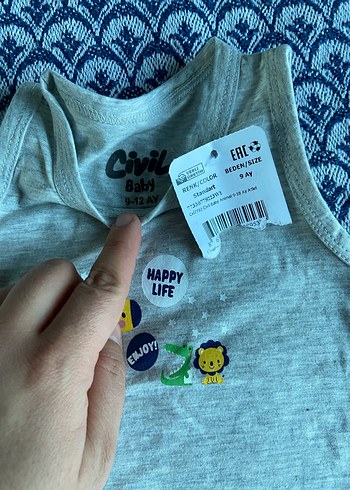 Gri Baskılı Çocuk Atlet - Görsel 3