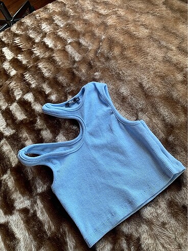 Bershka Mavi crop üst
