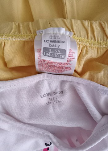 4 Yaş Beden beyaz Renk Kız çocuk pijama takımı.