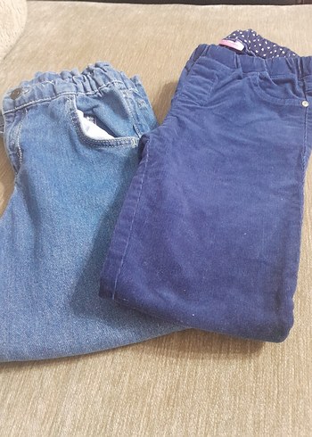 Kız Çocuk Rahat Kesim Elastik Bel Kot Pantolon