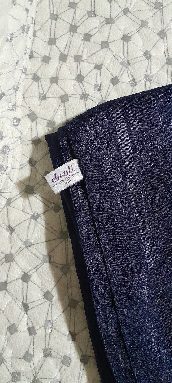 Mavi Kadın Sentetik Kumaş Şal - Görsel 4