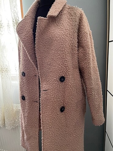 36 Beden Pembe peluş kaban