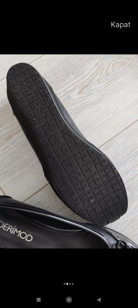 DERIMOD Siyah Kadın Dolgu Topuklu bu - Görsel 3