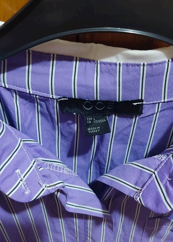 Uzun Kollu, büzgülü Mor Kadın Elbise - Görsel 3