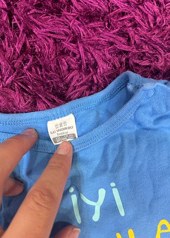 LC Waikiki 12/18 ay Çocuk Mavi Baskılı Uzun Kollu Tişört