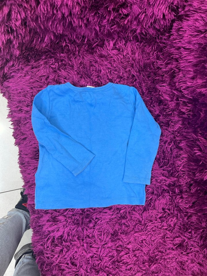 12/18 ay Çocuk Mavi Baskılı Uzun Kollu Tişört - Görsel 3