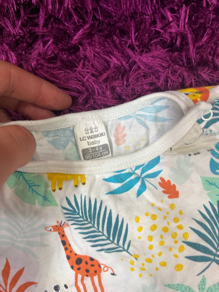 3/4 yaş Renkli Desenli zıbın - Görsel 3