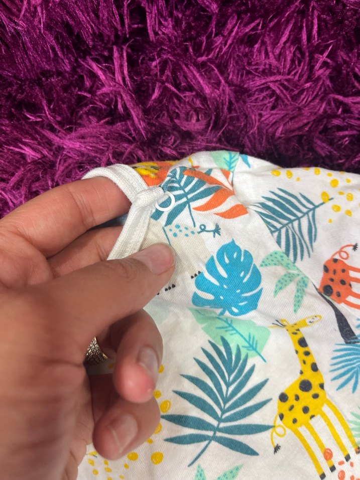 3/4 yaş Renkli Desenli zıbın - Görsel 4