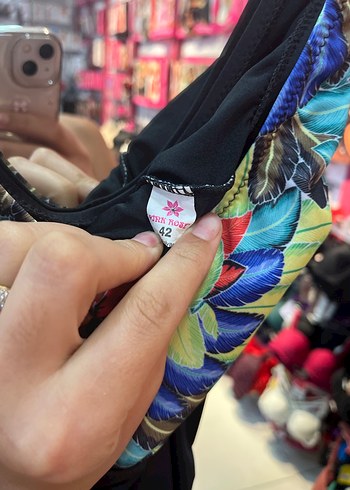 Diğer Renkli Baskılı Mini Kolsuz Kadın elbise Mayo