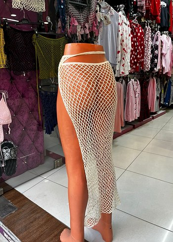 diğer Beden Krem el örmesi Uzun Pareo