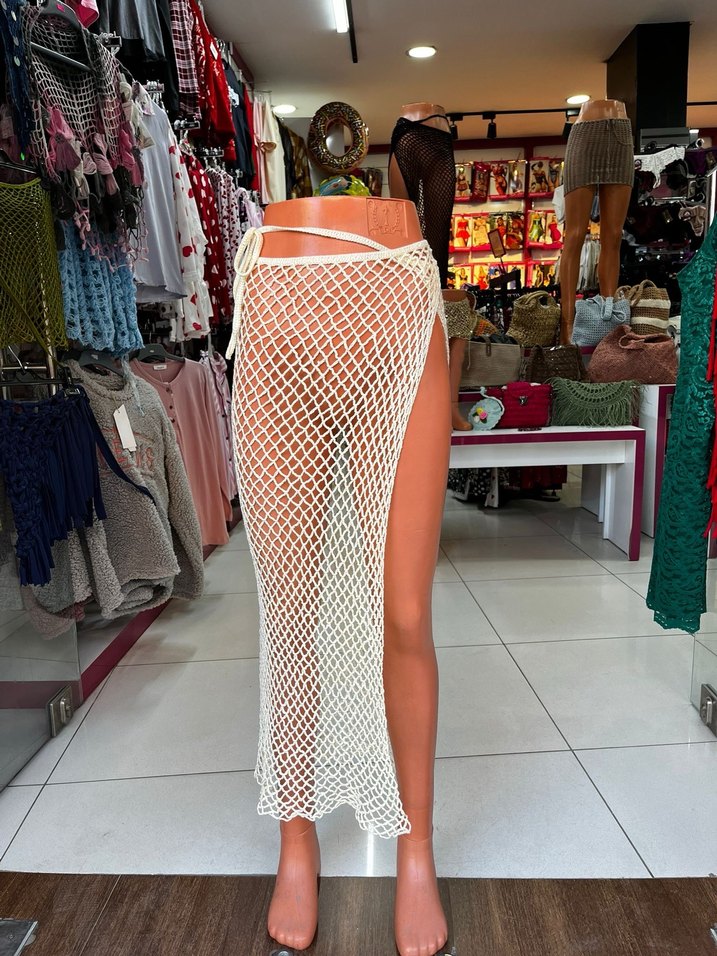 Krem  el örmesi Uzun Pareo - Görsel 2