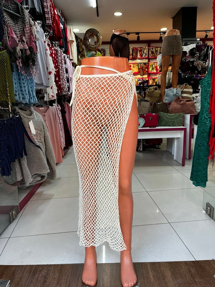 Krem  el örmesi Uzun Pareo - Görsel 3