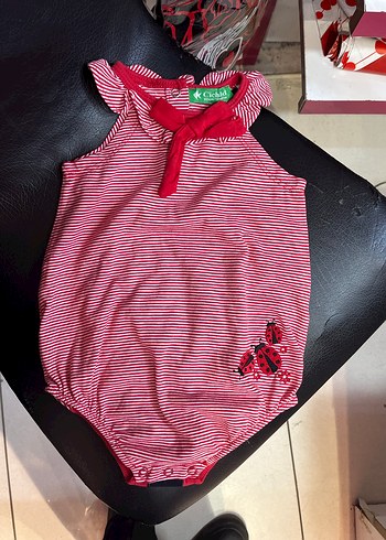 12 ay Kız Bebek Renkli Çizgili zıbın