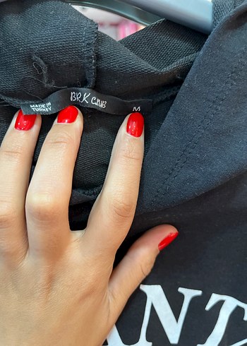 m Beden siyah Renk Siyah Kapüşonlu ince Sweatshirt
