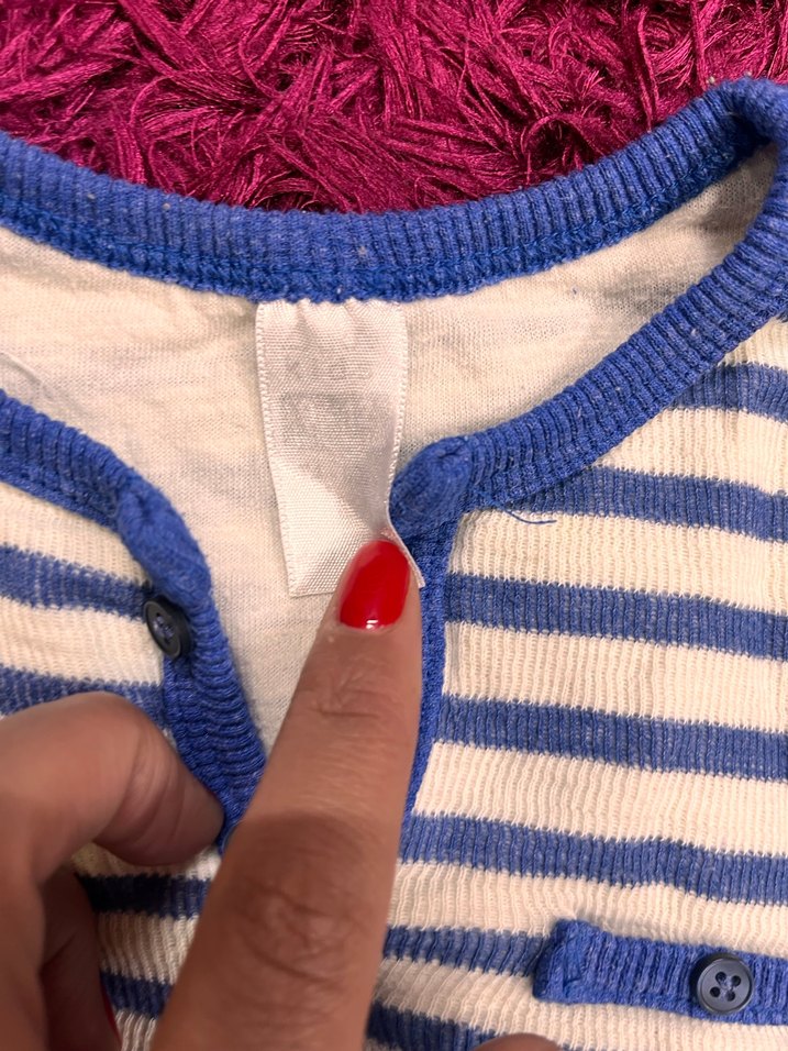 9/12 ayMavi Çizgili Erkek Uzun Kollu BADY - Görsel 2