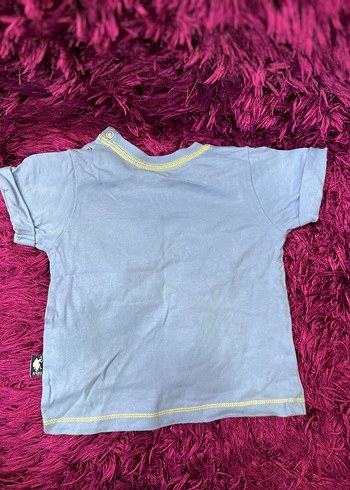 6/9 ay erkek Çocuk Mavi Kısa Kollu Baskılı Tişört - Görsel 3