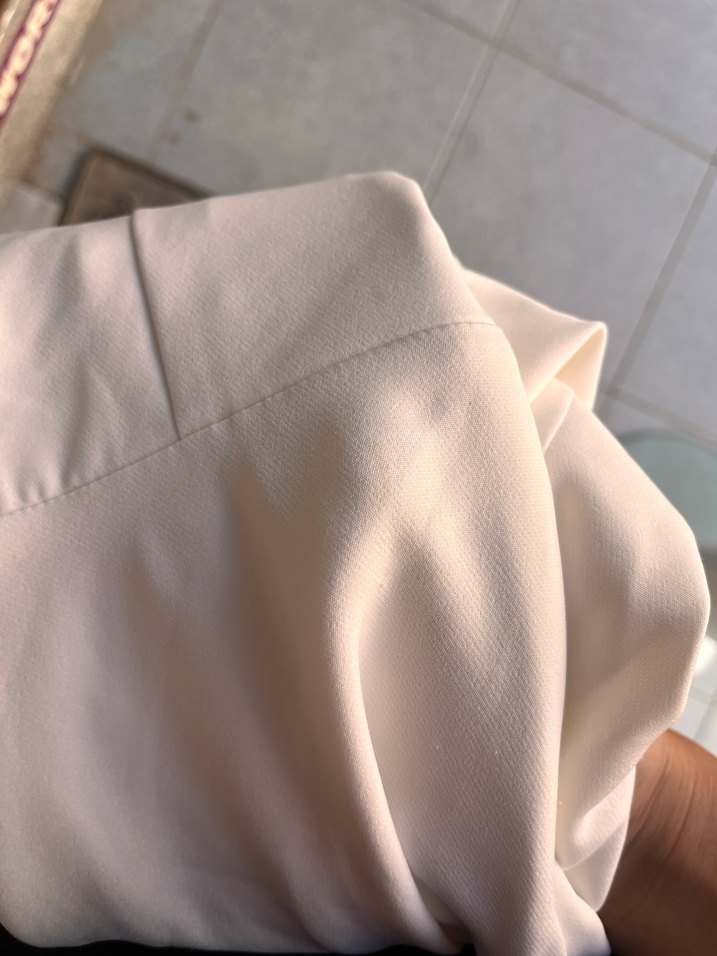 Beyaz Midi  Elbise cepli astarlı - Görsel 4