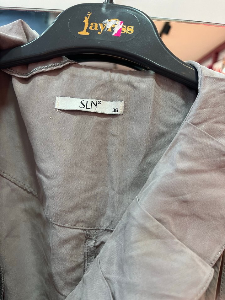 Gri Uzun Kolsuz Kadın şık Elbise - Görsel 2