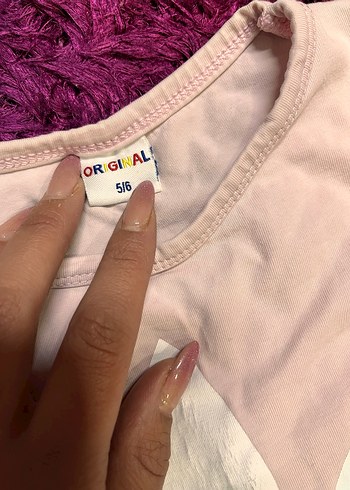 Pembe5/6 yaş Kız Çocuk Tişört - Görsel 3