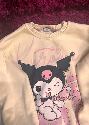 Kız Çocuk Pembe Baskılı Sweatshirt ve Eşofman Takımı 9/10 yaş - Görsel 3