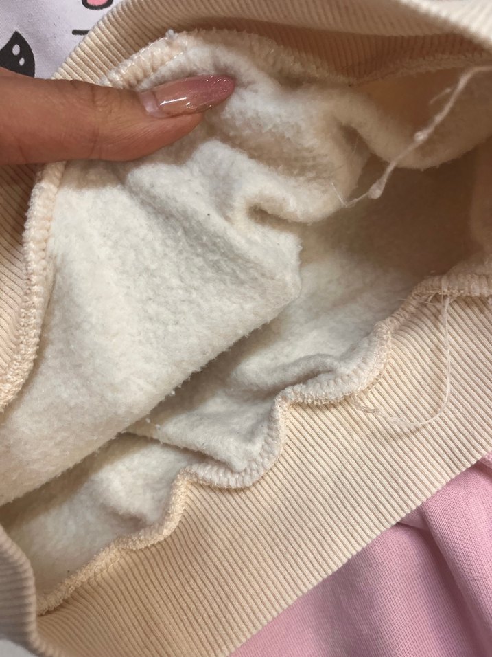 Kız Çocuk Pembe Baskılı Sweatshirt ve Eşofman Takımı 9/10 yaş - Görsel 4