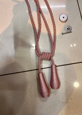 Pembe Renkli Perde Bağlama İpi - Görsel 3