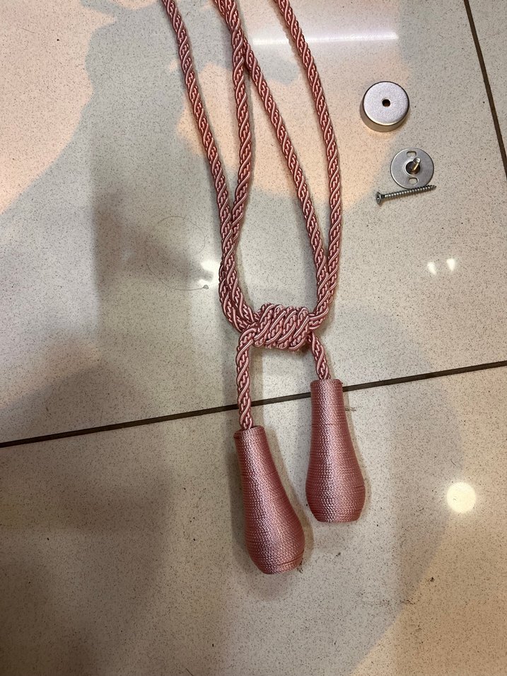 Pembe Renkli Perde Bağlama İpi - Görsel 3