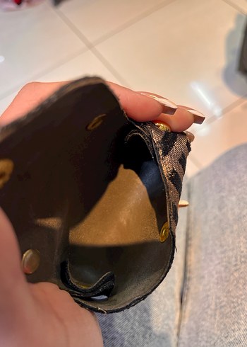 Zincir Detaylı Kahverengi Kadın Anahtarlık - Görsel 3